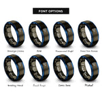 font options for inside engraving on gunmetal & blue operational amplifier rings