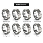 font options for inside engraving on gray optical microscope rings