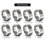 font options for inside engraving on gray orbit diagram rings