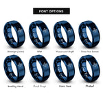 font options for inside engraving on blue ordinal letters rings