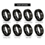 font options for inside engraving on black oriole branch rings