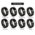 font options for inside engraving on black orthodox cross rings