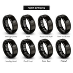 font options for inside engraving on black orthodox cross rings