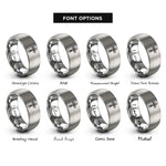 font options for inside engraving on gray orthodox cross rings