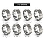 font options for inside engraving on gray orthodox cross rings