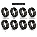 font options for inside engraving on black oscillating spindle sander rings