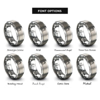 font options for inside engraving on gray oscillating spindle sander rings