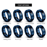font options for inside engraving on blue oscilloscope rings
