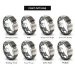 font options for inside engraving on silver oscilloscope rings