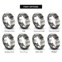font options for inside engraving on silver oscilloscope rings
