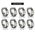 font options for inside engraving on silver oscilloscope rings