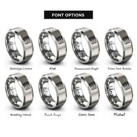 font options for inside engraving on silver oscilloscope rings
