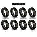font options for inside engraving on black ostara hare rings