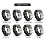 font options for inside engraving on black & grey otoscope rings