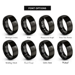font options for inside engraving on black otoscope rings