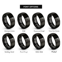 font options for inside engraving on black otoscope rings