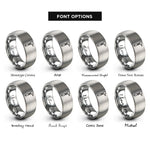 font options for inside engraving on grey otoscope rings