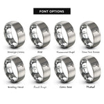 font options for inside engraving on gray otoscope rings