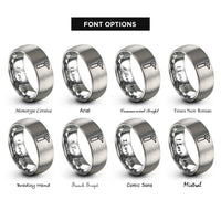 font options for inside engraving on gray otoscope rings