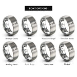 font options for inside engraving on gray otoscope rings