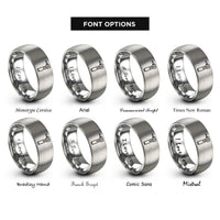 font options for inside engraving on gray otoscope rings