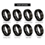 font options for inside engraving on black ouroboros serpent rings