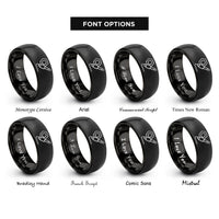 font options for inside engraving on black output jack plug rings