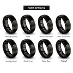 font options for inside engraving on black output jack plug rings