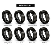 font options for inside engraving on black output jack plug rings