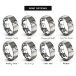 font options for inside engraving on gray output jack plug rings