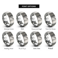 font options for inside engraving on gray output jack plug rings