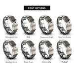font options for inside engraving on gray output jack plug rings