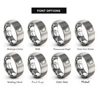 font options for inside engraving on gray over ear headphones rings