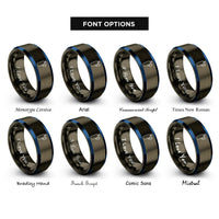 font options for inside engraving on gunmetal & blue oxygen gauge rings