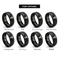 font options for inside engraving on black pa c caduceus rings
