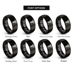 font options for inside engraving on black pa c caduceus rings