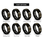 font options for inside engraving on gunmetal & black pa c caduceus rings
