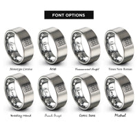 font options for inside engraving on grey pad knobs rings