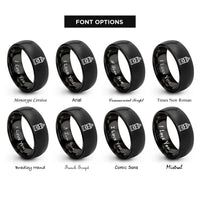 font options for inside engraving on black paint can rings
