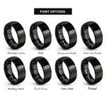 font options for inside engraving on black paint can rings