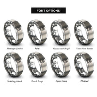 font options for inside engraving on gray pair programmers rings