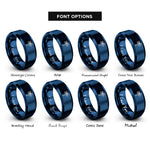 font options for inside engraving on blue palm tree rings