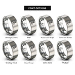 font options for inside engraving on grey palomar knot hook rings