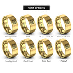font options for inside engraving on gold pancake stack syrup rings