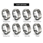 font options for inside engraving on gray pancake stack syrup rings