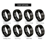 font options for inside engraving on black panther rings