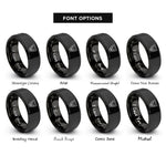 font options for inside engraving on black panther rings