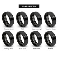 font options for inside engraving on black panther rings