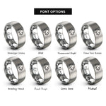 font options for inside engraving on gray panther rings