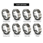 font options for inside engraving on silver paper clip rings